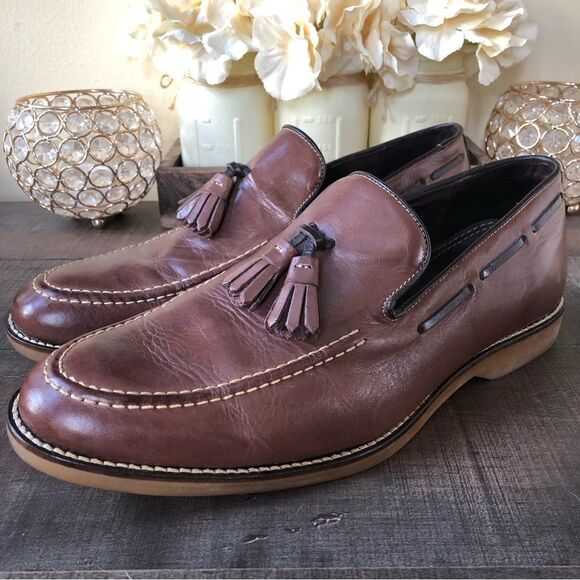 Donald Pliner Leather Loafers - Picture 1 of 9